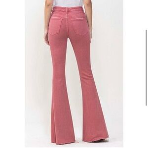 Vervet Bella high rise flare mineral red raw hem new plus size 20 denim jeans